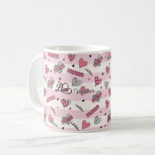 Stylish XOXO Valentine's Day Patterned Coffee Mug