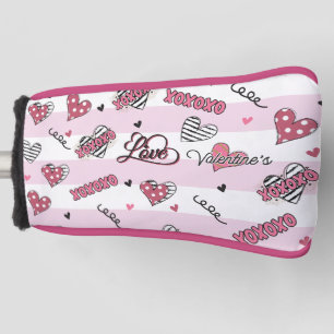 Stylish XOXO Valentine's Day Patterned Golf Head Cover