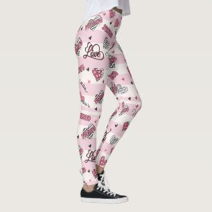 Stylish XOXO Valentine's Day Patterned Leggings