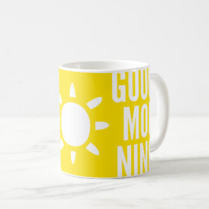Stylish Yellow Good Morning Sun Tea Coffee Mug
