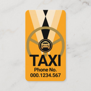 Stylish Yellow Taxi Driver Business Card