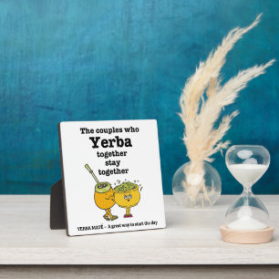 Stylish YERBA MATE Couples Plaque