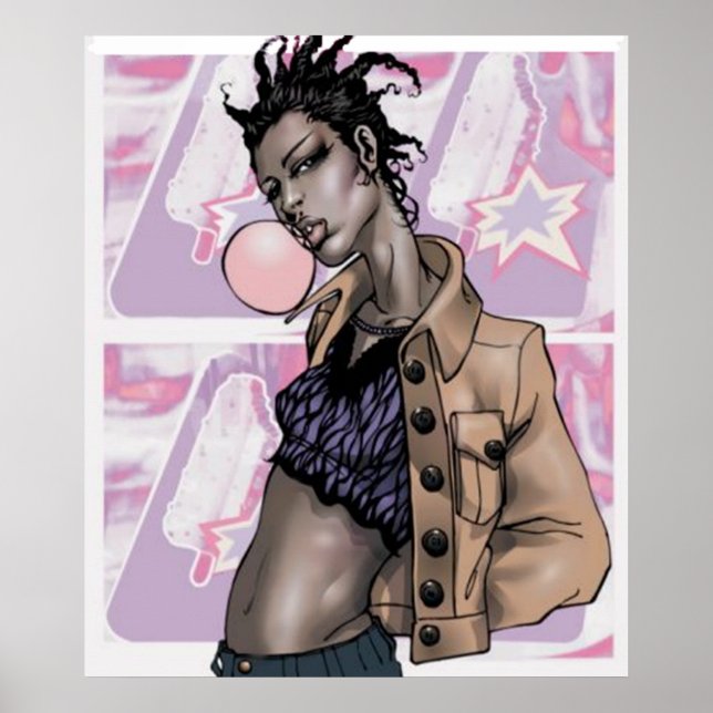 Stylish Young Woman with Dreads - poster (Front)