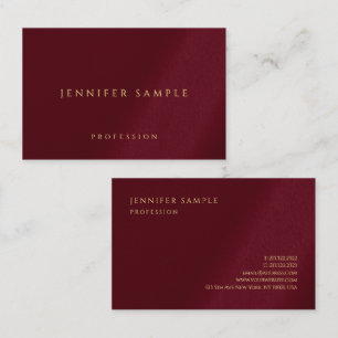 Stylish Your Custom Gold Colour Text European Business Card