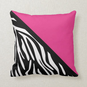 Stylish Zebra Print and Pink Cushion
