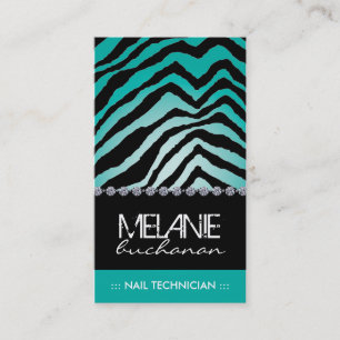 Stylish Zebra Print Business Card