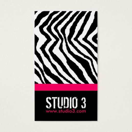 Stylish Zebra Print Business Card