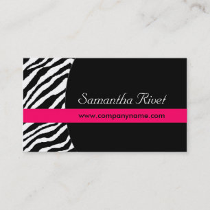 Stylish Zebra Print  :: Business Cards{Horizontal} Business Card