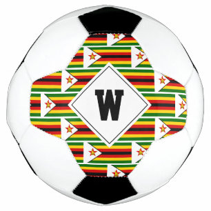 Stylish ZIMBABWE FLAG Monogram Soccer Ball