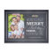 Stylishly Chalked Holiday Photo Card Postcard