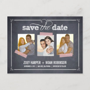 Stylishly Chalked - Save The Date Postcard