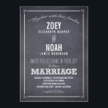 Stylishly Chalked Wedding Invitations<br><div class="desc">Featuring a chalkboard look with stylishly unique typography,  this wedding collection is sure to add an elegant vintage touch to your wedding stationery. 

 Custom requests are welcome!</div>