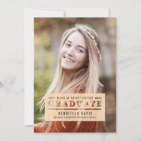 Stylishly Cut Graduation Announcement Invite