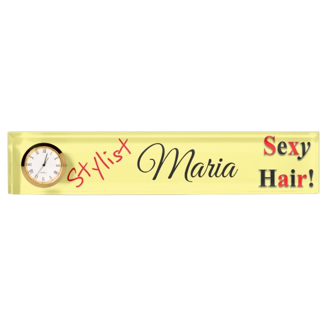 Stylist and Barbers Nail Salon Nameplates (Front)