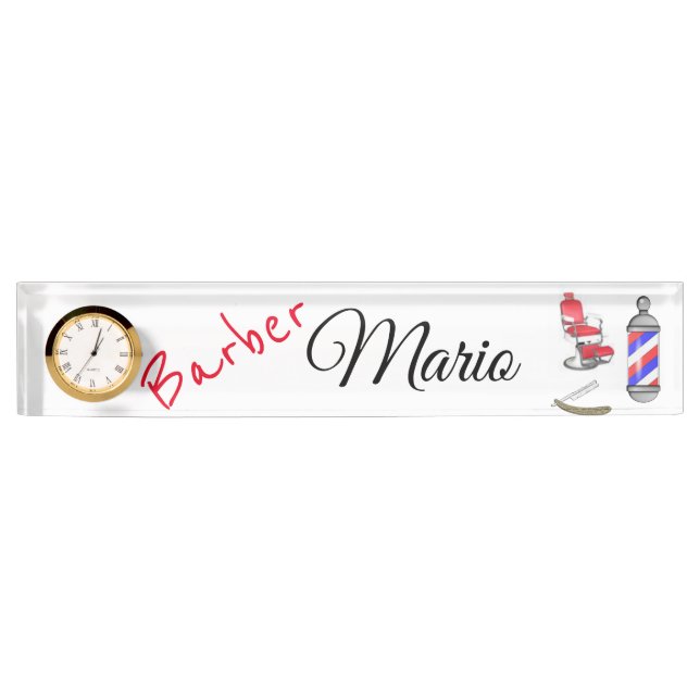 Stylist and Barbers Nail Salon Nameplates (Front)