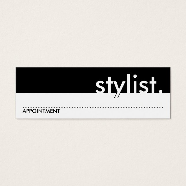 stylist. (appointment card) (Front)