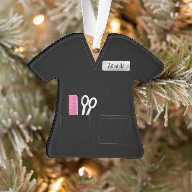 Stylist Black Profession Ornament (Tree)