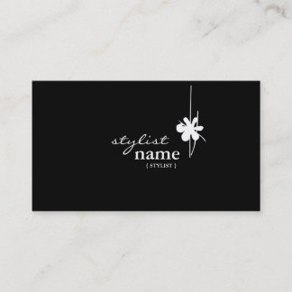 Stylist Black Regualr Size Appointment Card