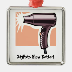 Stylist Blow (customisable) Metal Tree Decoration