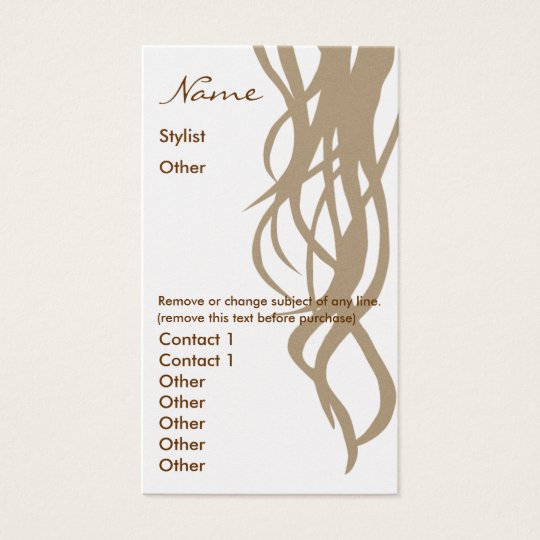 Stylist Business Card two sided- Gold
