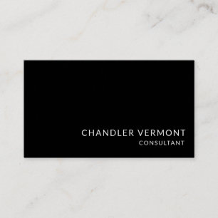 Stylist Elegant Black Modern Professional Business Card