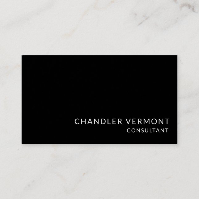 Stylist Elegant Black Modern Professional Business Card (Front)