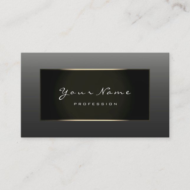 Stylist Fashion Blogger Champagne Faux Gold Lower Business Card (Front)