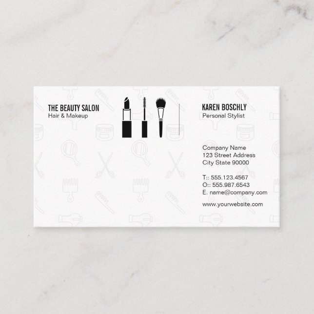Stylist | Hair and Makeup Business Card (Front)