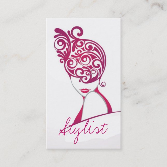 Stylist, Hair, Beauty Salon, Cosmetologist , Spa Business Card (Front)