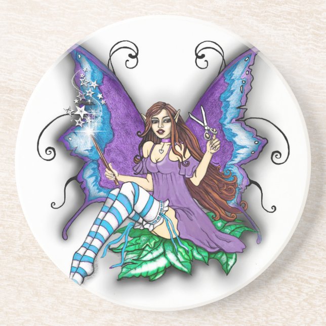 Stylist-Hair Dresser Fairy Coaster (Front)