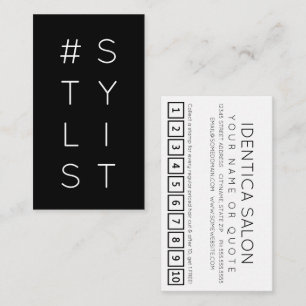 #STYLIST hashtag loyalty punch card