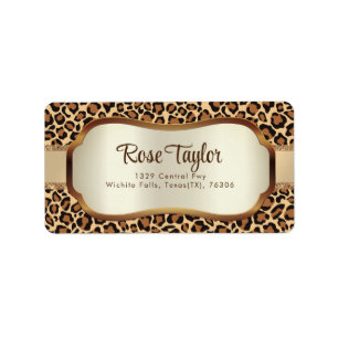 Stylist Leopard Print Pattern Label