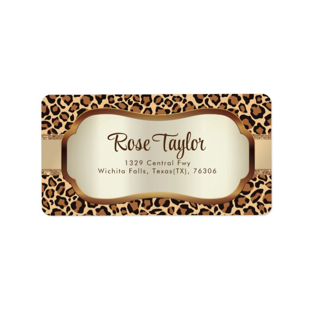 Stylist Leopard Print Pattern  Label (Front)