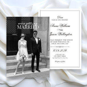 Stylist Modern minimalist photo wedding  Invitation