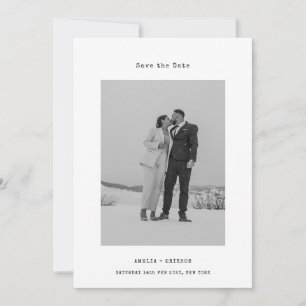 Stylist One Photo Typewriter Minimalist  Save The Date