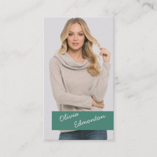 Stylist Photo Photo Custom Template Minimalist Business Card