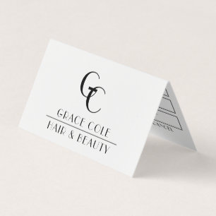 Stylist Reminder Black & White Salon Appointment Business Card
