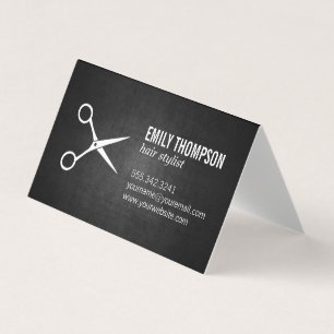 Stylist   Shears   Dark Texture Background Business Card