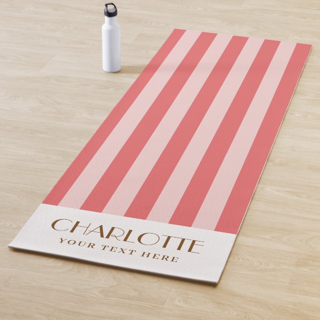 Stylist Stripes Personalised gifts Monogram Logo  Yoga Mat (In Situ)