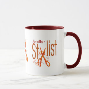 Stylist Stylish Elegant Hairstylist Design Mug