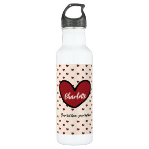 Stylist Sweet Heart Personalised gifts template  710 Ml Water Bottle
