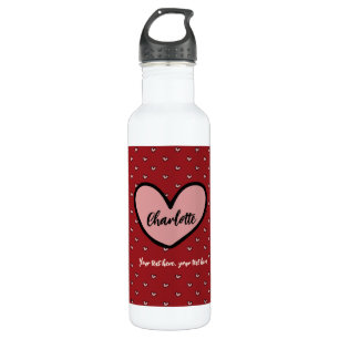 Stylist Sweet Heart Personalised gifts template  710 Ml Water Bottle