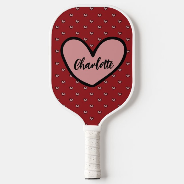 Stylist Sweet Heart Personalised gifts template  Pickleball Paddle (Front)