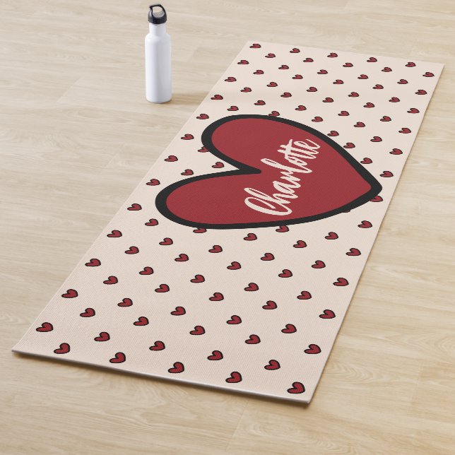 Stylist Sweet Heart Personalised gifts template  Yoga Mat (In Situ)