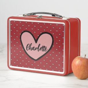 Stylist Sweet Heart Personalized gifts template  Metal Lunch Box