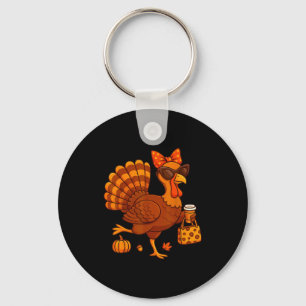 Styliurkey Fall Fashion Coffee Lover Thanksgiving  Key Ring
