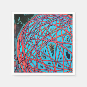 Stylized Abstract Art Painting Paper Napkin