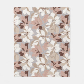 Stylized Abstract Petals in Trendy Colors Fleece Blanket