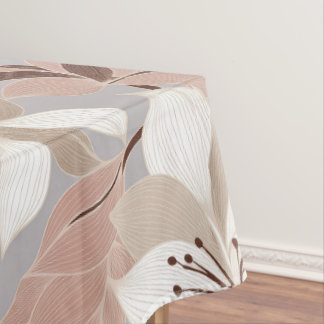 Stylized Abstract Petals in Trendy Colors Tablecloth