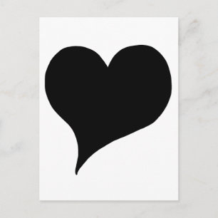 Stylized Black Heart Postcard